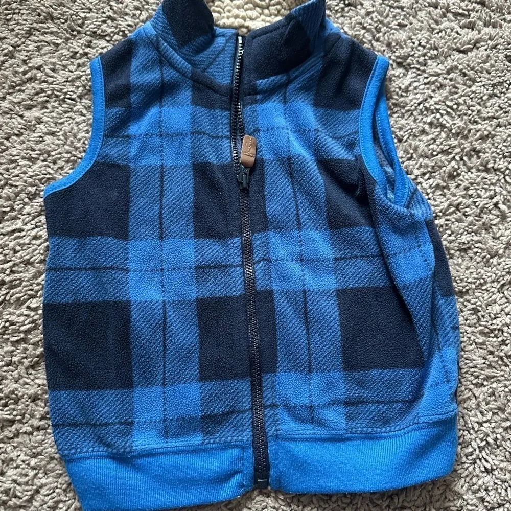 Preloved kids Blue Plaid Vest